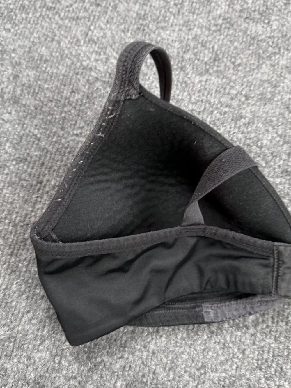 Black Wirefree Front Clasp Bra No Size Tag Fits Approx XL Check Measurements